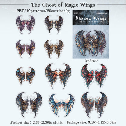 #02243 Gothic Wings Series Sticker