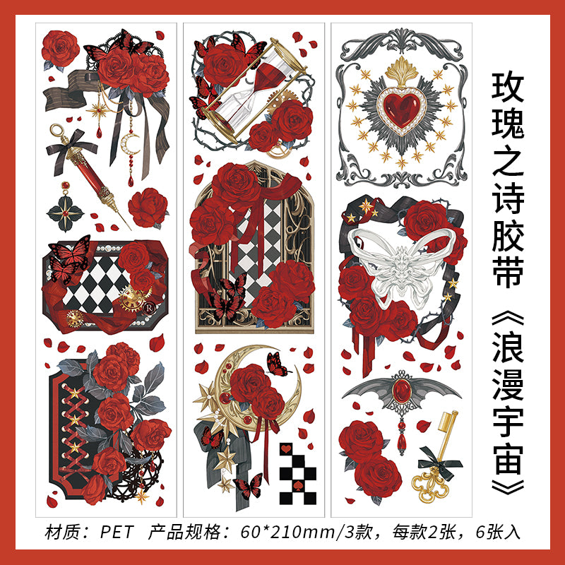 #02096 Rose Poem Series Sticker