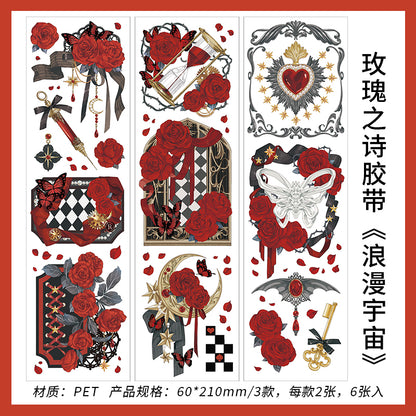#02096 Rose Poem Series Sticker