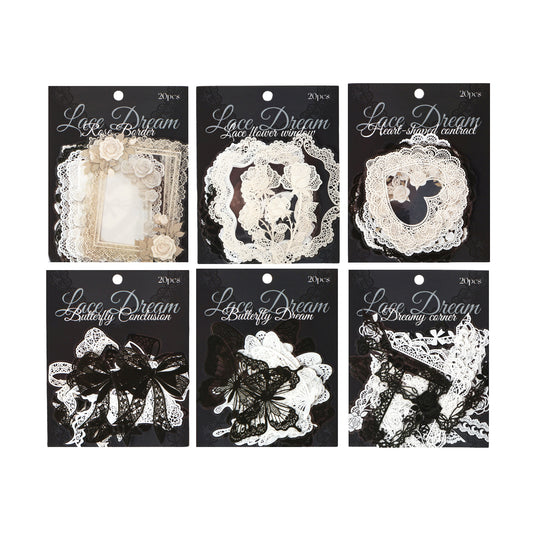 #02889 Lace Butterfly/Bowknot Series Sticker