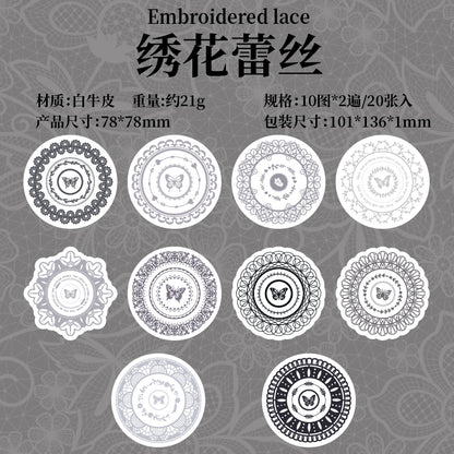 #02493 Lace Plate Series Sticker