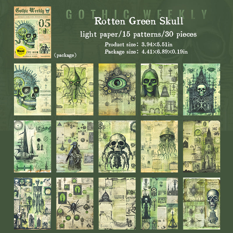 #02562 Gothic Weekly Series Material Paper