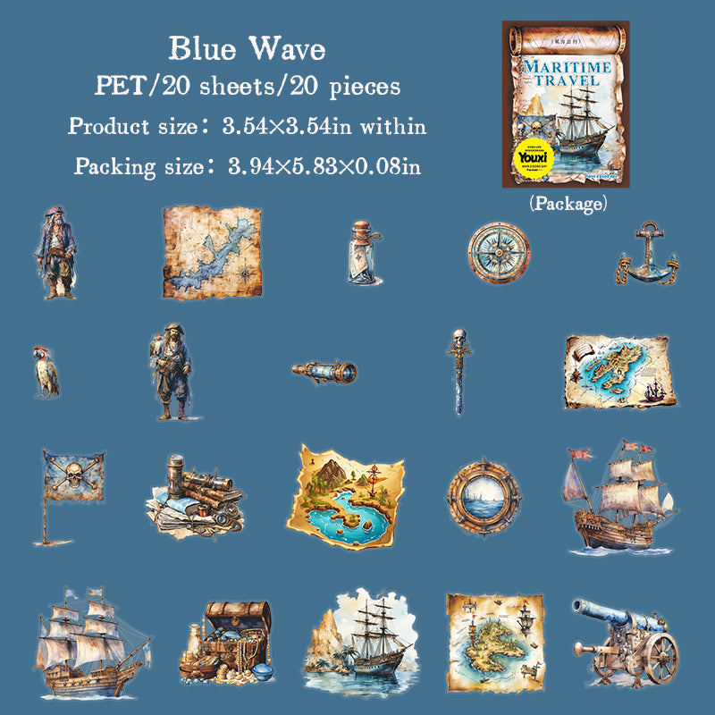#02121 Maritime Travel Series Sticker