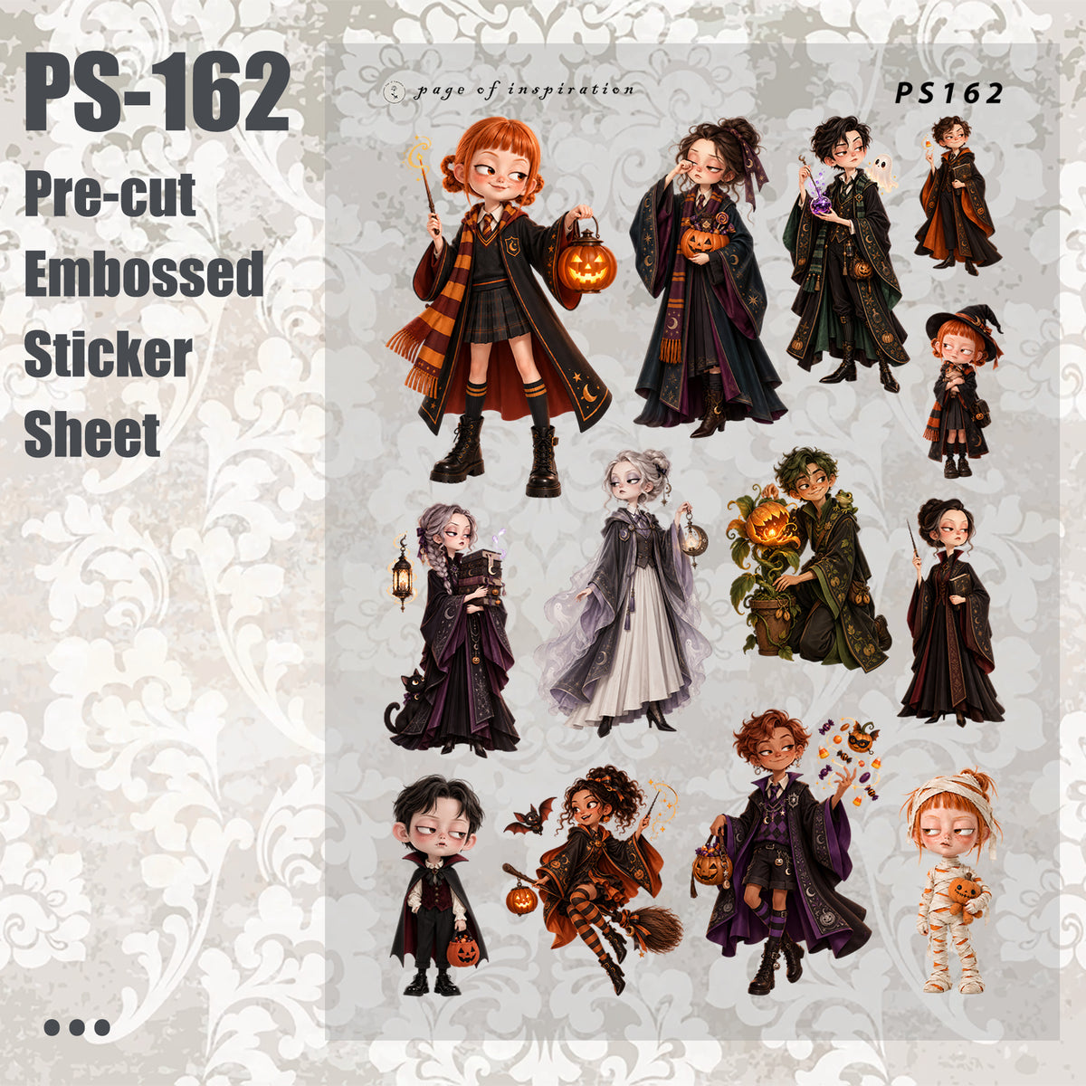 #PS-162 Pre-cut Embossed PET Sticker Sheet