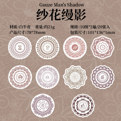 #02493 Lace Plate Series Sticker