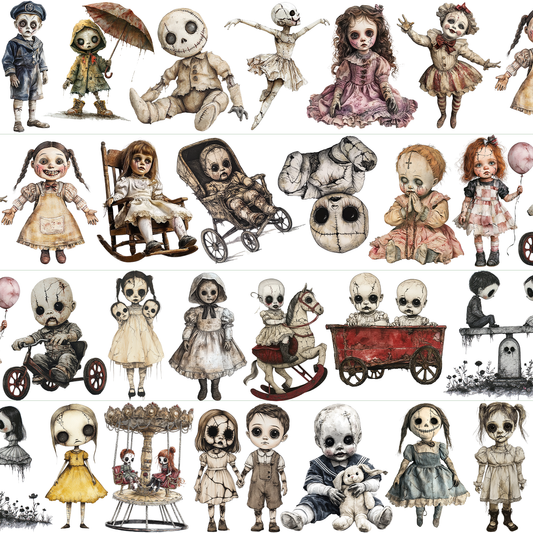 #03173 Customized PET Tape Creepy Doll