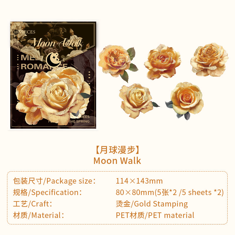 #02596 Gothic Golden Rose Series Sticker