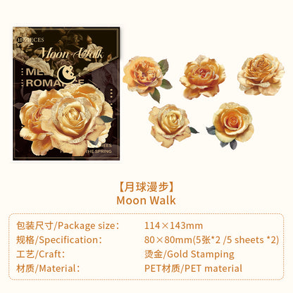 #02596 Gothic Golden Rose Series Sticker