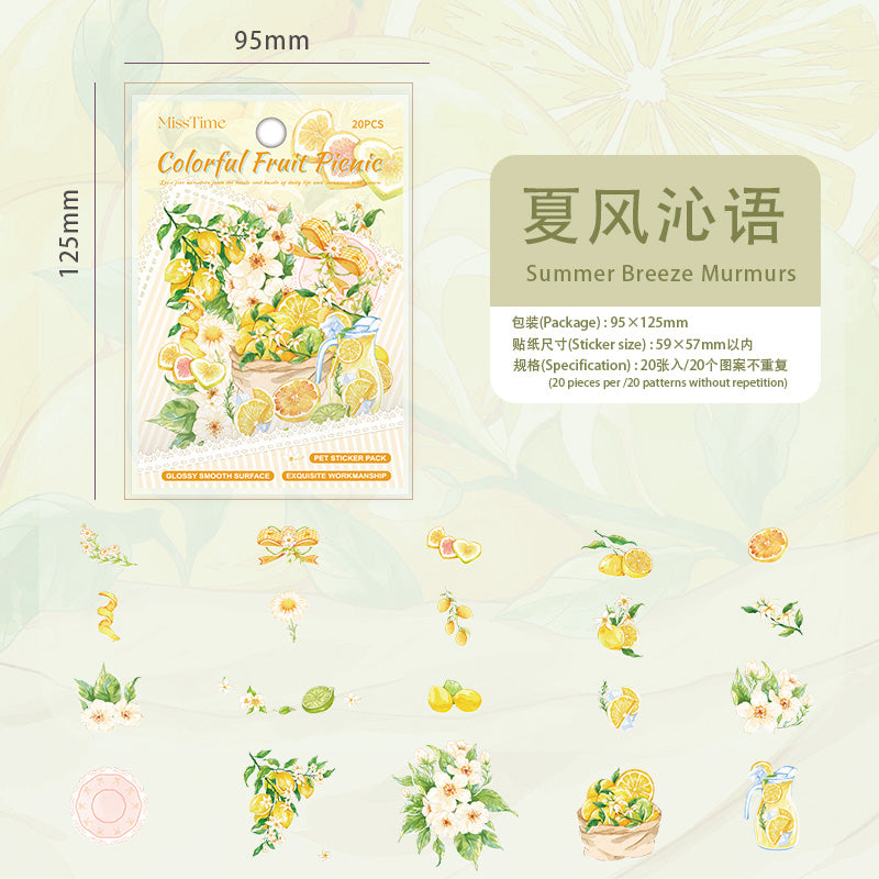 #02170 Colorful Fruit / Flower Series Sticker