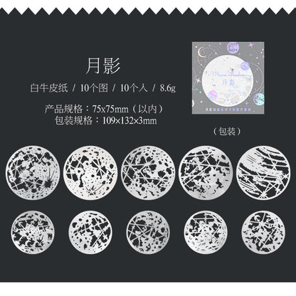 #02369 Moon and Statty Series Sticker