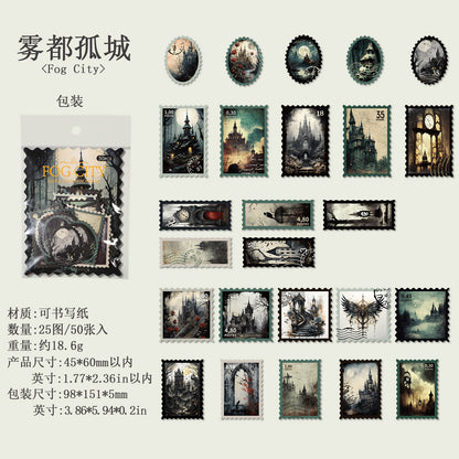#02234 Gothic Post Office Series Sticker/Maerial Paper
