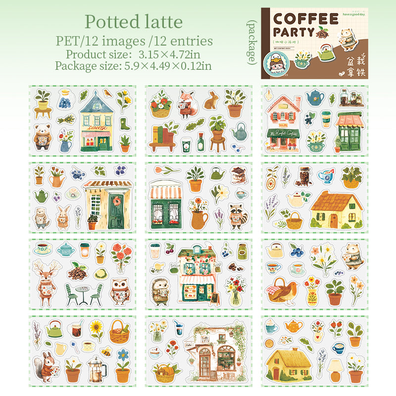 #02423 Coffe Bakery Party Series Sticker