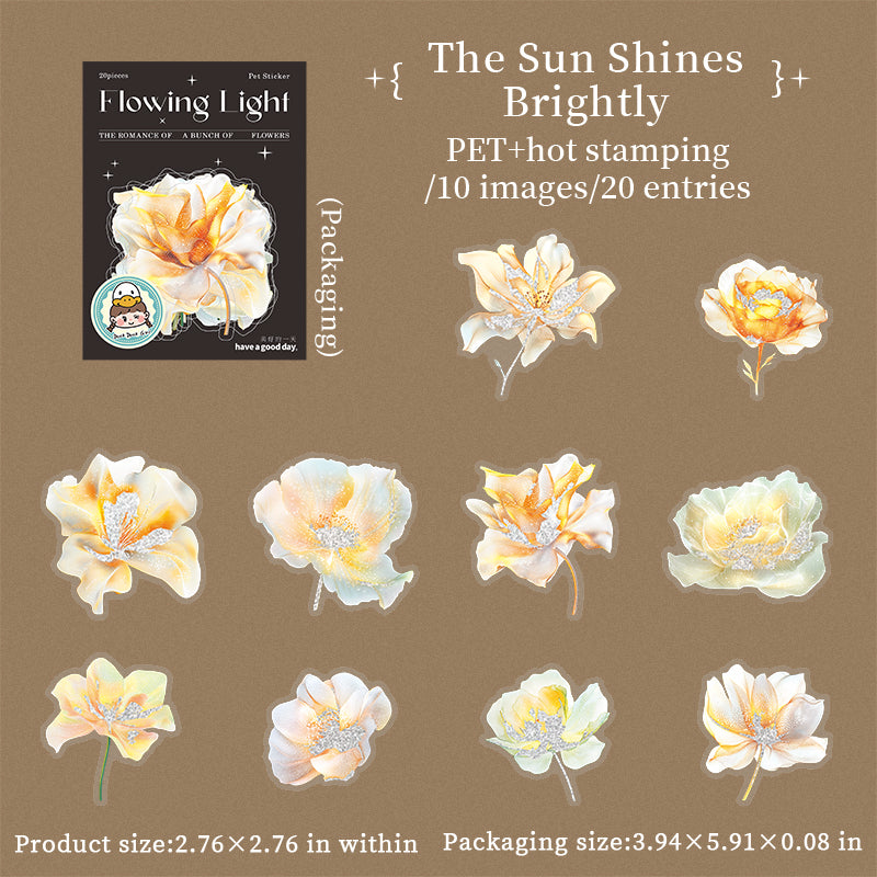 #02512 Flowing Light Flower  Series Sticker