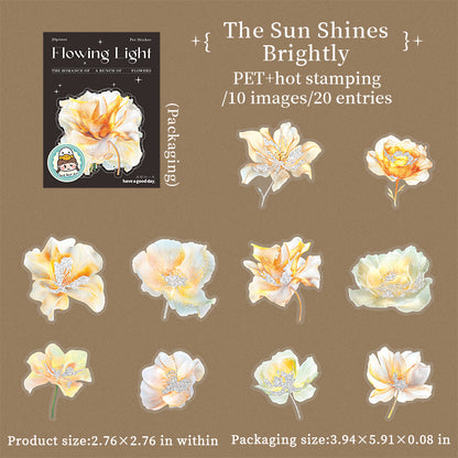 #02512 Flowing Light Flower  Series Sticker