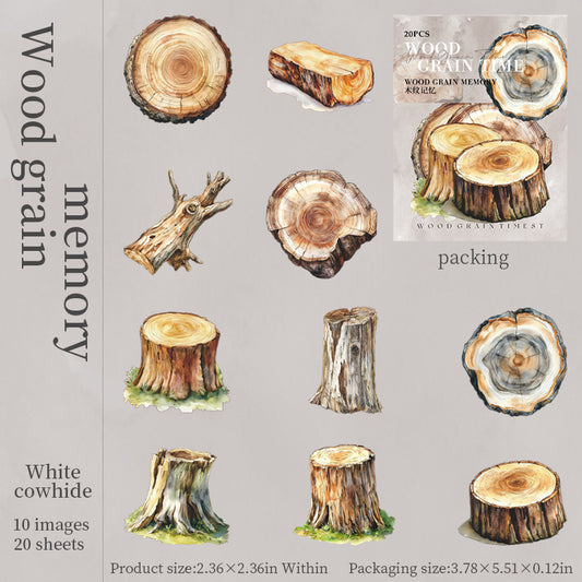 #02543 Wood Crain Time Series Sticker