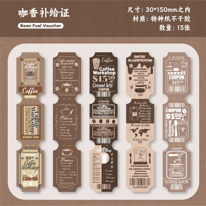 #02504 Vintage Stamp Ticket  Series Sticker