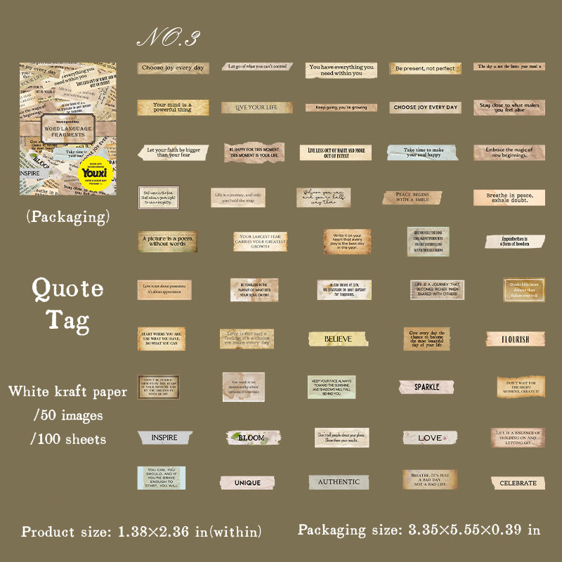 #02874 Word Pieces Series Sticker