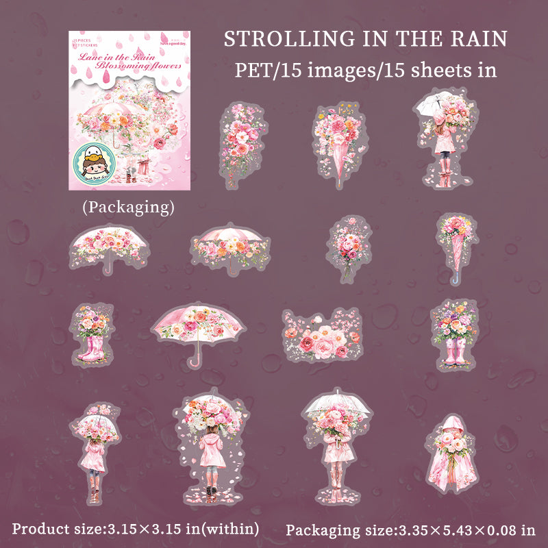 #02357 Flower In the Rain Series Sticker