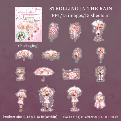 #02357 Flower In the Rain Series Sticker