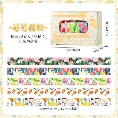 #03015 Spring Flower Series Tape 5 Rolls