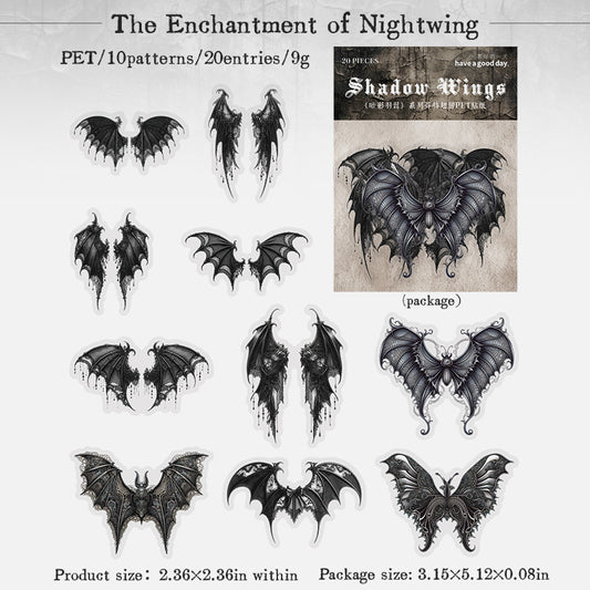 #02243 Gothic Wings Series Sticker