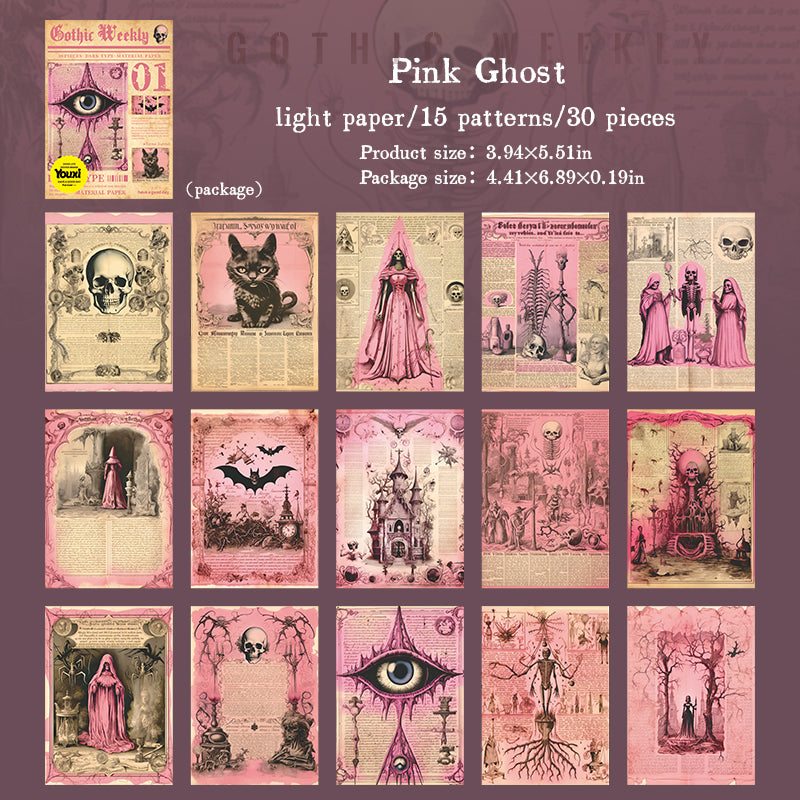 #02562 Gothic Weekly Series Material Paper