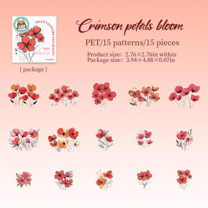 #02513 Draw Flower Series Sticker