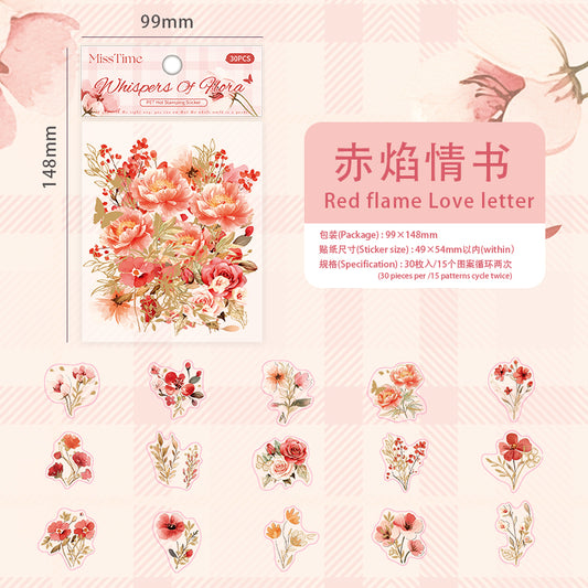 #02088 Miss Time Flower Series Sticker