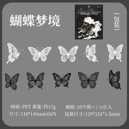 #02889 Lace Butterfly/Bowknot Series Sticker