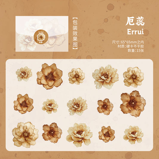 #02452 Retro Flower  Series Sticker