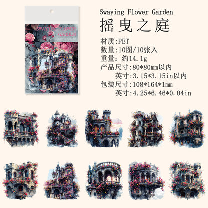 #02229 Gothic Rose Castle Series Sticker