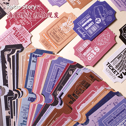 #02504 Vintage Stamp Ticket  Series Sticker